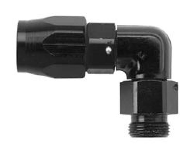 Fragola -12AN x 90 Degree Hose End x 1/2 NPT - Black