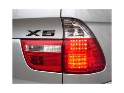 Spyder BMW E53 X5 00-06 4PCS LED Tail Lights Red Clear ALT-YD-BE5300-LED-RC