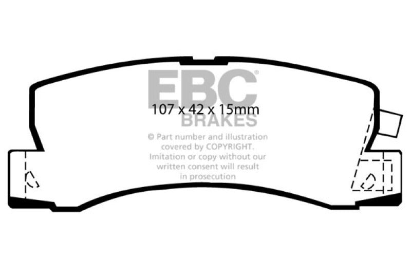 EBC 99-01 Lexus RX300 3.0 2WD Greenstuff Rear Brake Pads