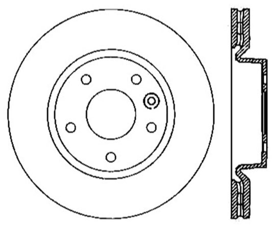 StopTech SportStop 14-17 Land Rover Range Rover Slotted & Drilled Front Right Cryo Rotor