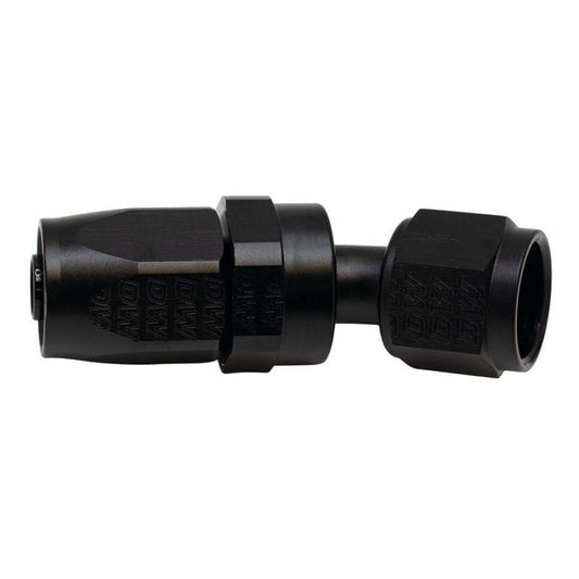 DeatschWerks 8 AN Female Flare Swivel 30-Degree Hose End CPE - Anodized Matte Black