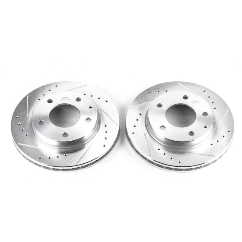 Power Stop 93-97 Ford Probe Front Evolution Drilled & Slotted Rotors - Pair