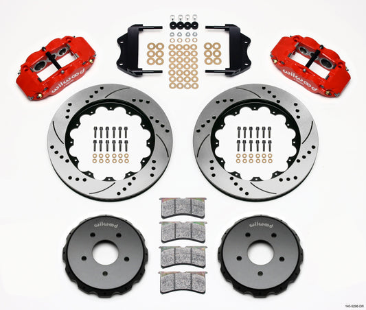 Wilwood Narrow Superlite 6R Front Hat Kit 14.00in Drilled Red 2004-2006 Pontiac GTO
