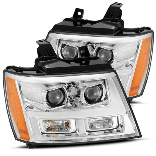 AlphaRex 07-14 Chevrolet Tahoe/Suburban LUXX Series LED Projector headlights Chrome w/DRL/Sequential