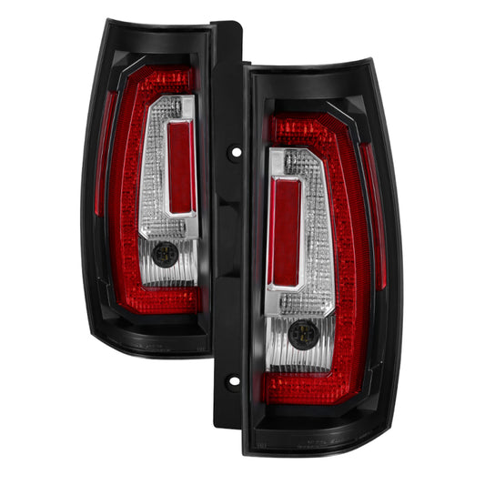 Spyder Chevy Suburban/Tahoe 07-14 V2 - Light Bar LED Tail Lights - Black ALT-YD-CSUB07V2-LED-BK