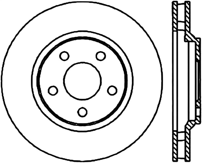 StopTech 98-02 Chevrolet Camaro / Pontiac Firebird/Trans Am Slotted & Drilled Front Left Rotor