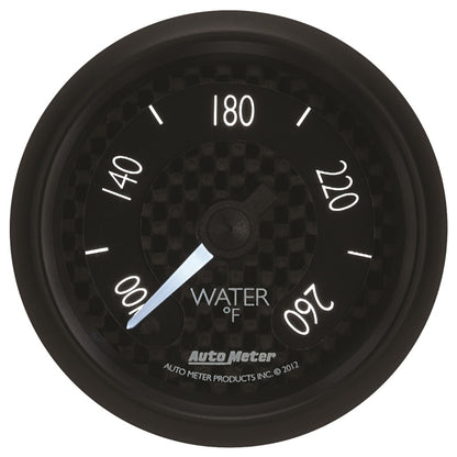 Autometer GT Series 52mm Full Sweep Electronic 100-260 Deg F Water Temperature Gauge