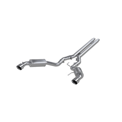 MBRP 15 Ford Mustang GT 5.0 3in Cat Back Dual Split Rear Street Version 4.5in Tips - Aluminized