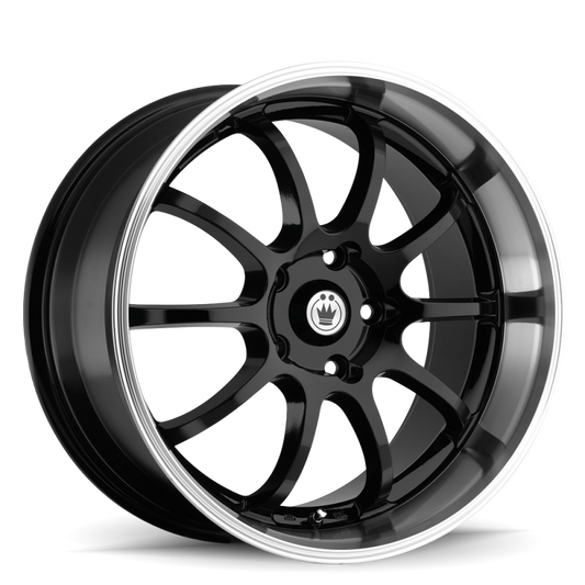 Konig Lightning 15x7 4x100 ET38 Black/Machine Lip