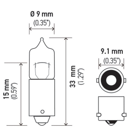 Hella Bulb H5W 12V 5W Ba9S T275