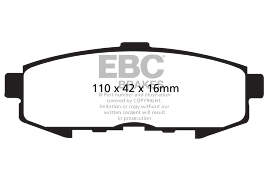 EBC 04-06 Mazda MPV 3.0 Greenstuff Rear Brake Pads