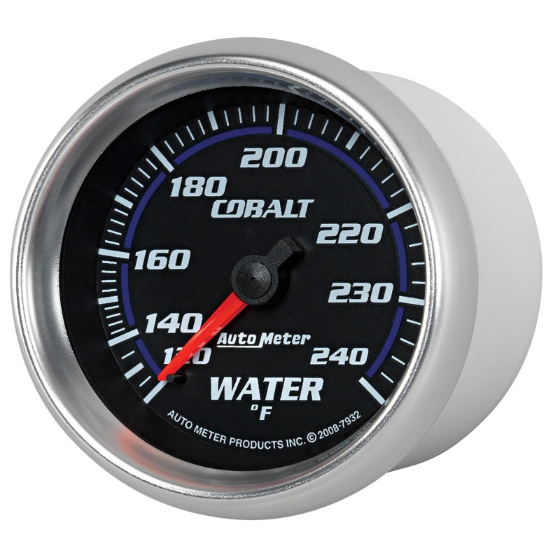 Autometer Cobalt 66mm 120-240 Degree F Mechanical Water Temperature Gauge