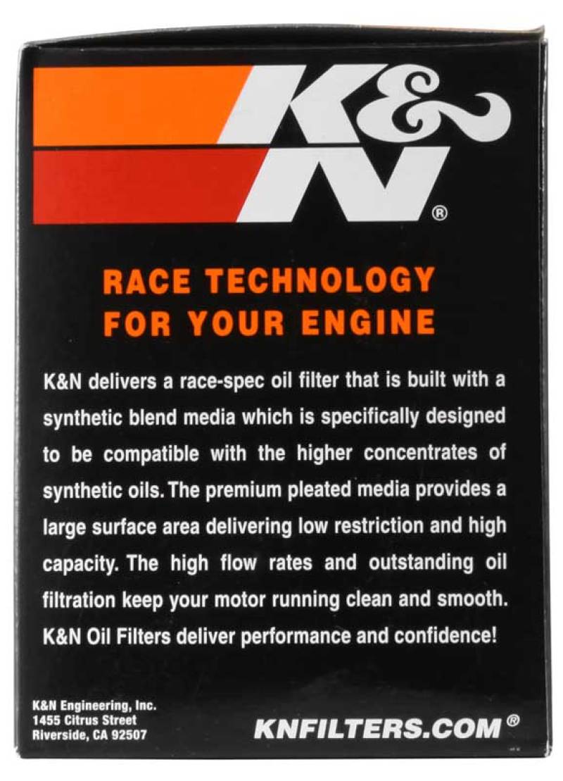 K&N Can/AM Spyder RT 998/ Buell 1125R -2.2219in OD x 0.969in ID x 3.813in H Oil Filter