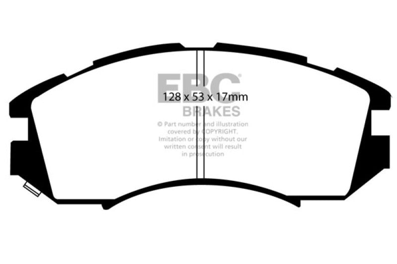 EBC 92-96 Subaru Impreza 1.8 (2WD) (13in Wheels) Yellowstuff Front Brake Pads