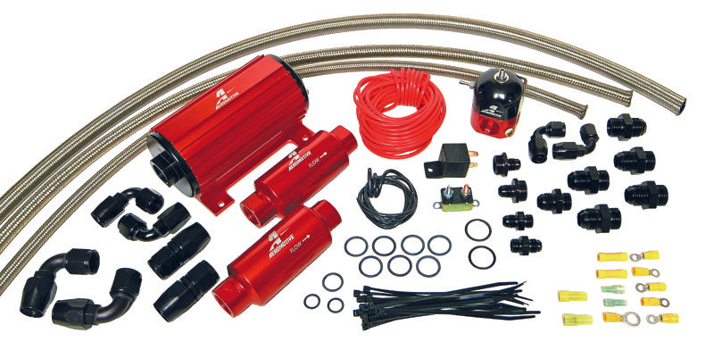 Aeromotive A1000 Carbureted Fuel System Complete (Inc 11101 Pump/13204 Reg/Filters/Hose/Etc.)