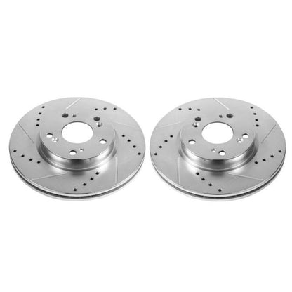 Power Stop 2013 Acura ILX Front Evolution Drilled & Slotted Rotors - Pair