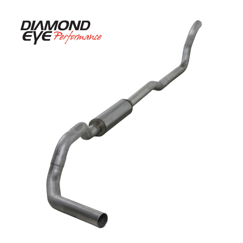 Diamond Eye KIT 4in TB MFLR RPLCMENT PIPE SGL AL: 2-WHEEL DRIVE ONLY 89-93 DODGE CUMMINS 5.9L