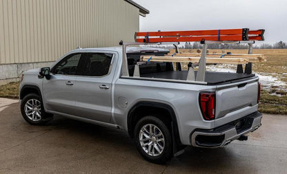 Access ADARAC Aluminum Uprights 24in Vert Pro Kit (2 Uprights w/1 66in Cross Bar) Silver Truck Rack