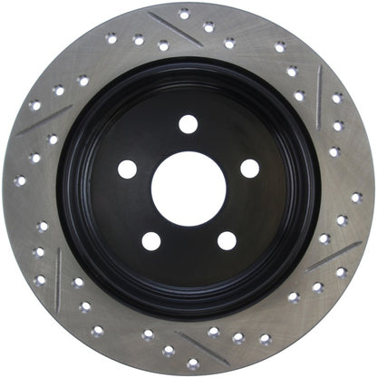 StopTech 03-09 Chrysler PT Cruiser Tur / 03-05 Dodge Neon SRT-4 Rear Right Slotted & Drilled Rotor