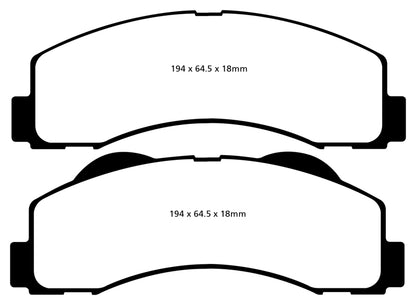 EBC 15+ Ford Expedition 3.5 Twin Turbo 2WD Yellowstuff Front Brake Pads