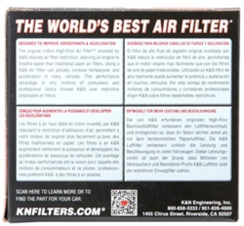 K&N Custom Air Filter Round 2.875in ID x 3.875in OD x 2in Height