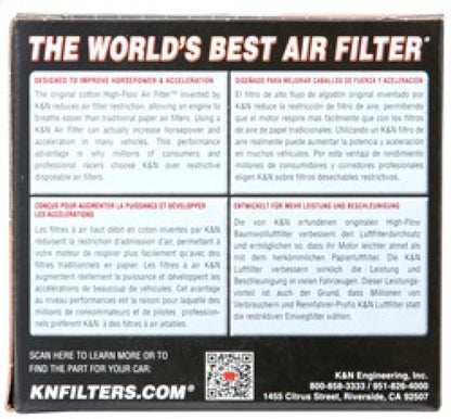 K&N Uni Chrome Oval Tapered Filter 2.125in FlgID x 4inB OL x 3inB OW x 3inT OL x 2inT OW x 2.75in H