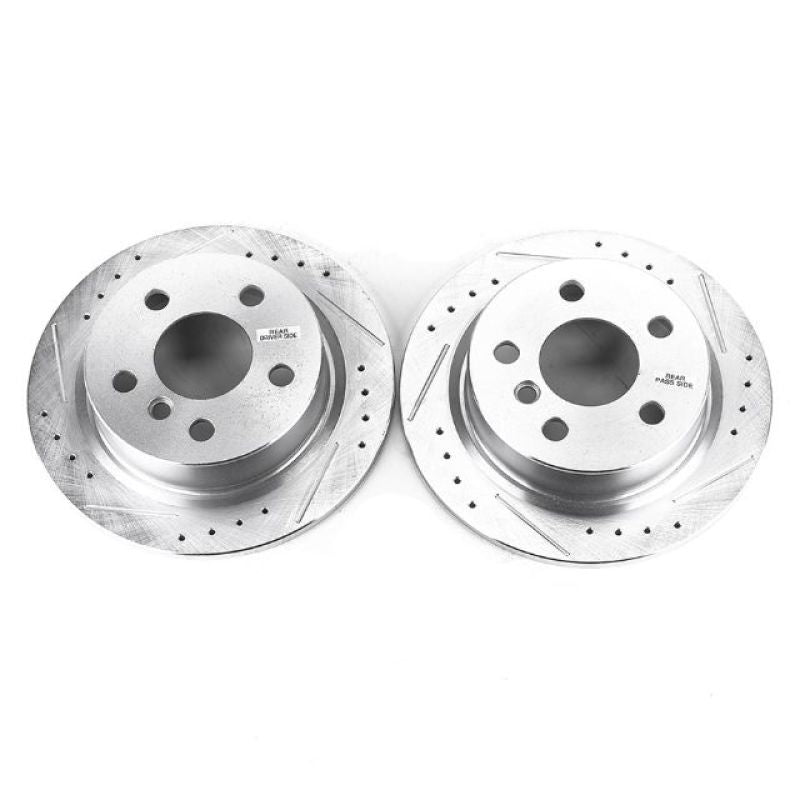 Power Stop 14-19 Mini Cooper Rear Evolution Drilled & Slotted Rotors - Pair