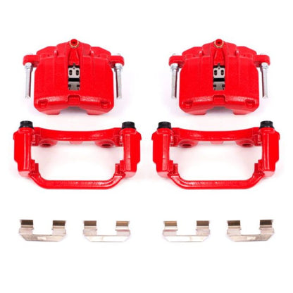 Power Stop 00-03 Cadillac DeVille Rear Red Calipers w/Brackets - Pair