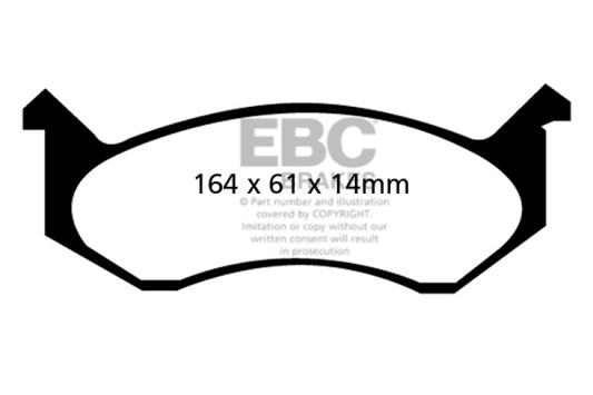 EBC 96-97 Dodge Ram Van B1500 Ultimax2 Front Brake Pads