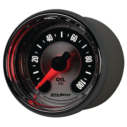 Autometer American Muscle 52mm Full Sweep Electric 0-100 PSI Oil Pressure Gauge