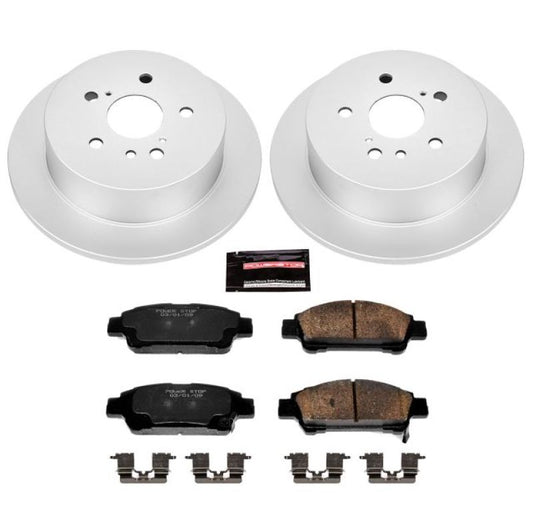 Power Stop 04-10 Toyota Sienna Rear Z17 Evolution Geomet Coated Brake Kit