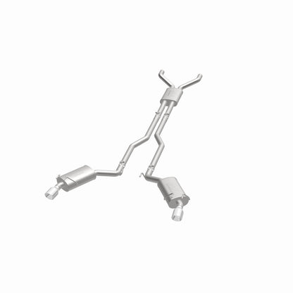 MagnaFlow Cat-Back Stainless Dual Split Rear Exit 4in Polished Tips 11-15 Chevy Camaro 3.6L V6