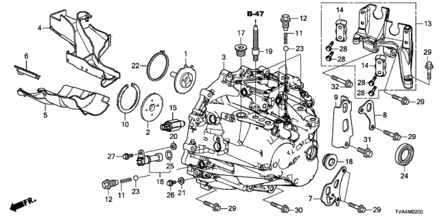 Honda - 72mm Transmission Case Snap Ring