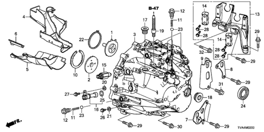 Honda - 72mm Transmission Case Snap Ring