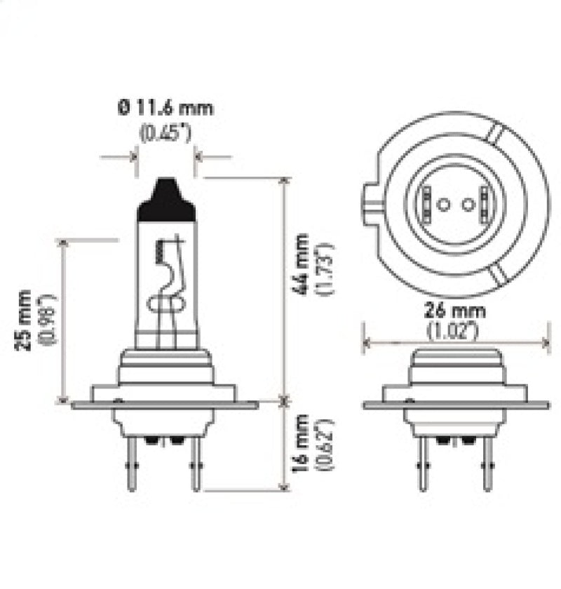 Hella - Optilux H7 12V/55W XY Xenon Yellow Bulb