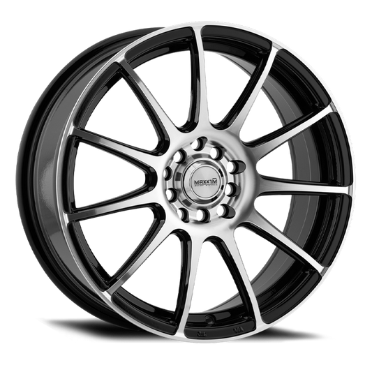 Maxxim Champ 16x7 8x100/114.3 ET40 Machined Face / Gloss Black