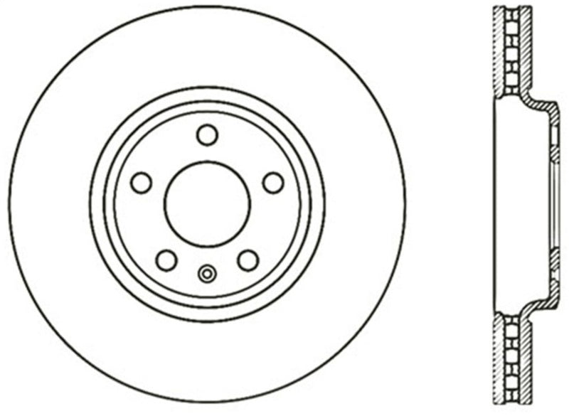 StopTech 08-11 Audi A5 Quattro / 09-12 Audi A4 Quattro Sport Cryo Drilled Right Front Rotor