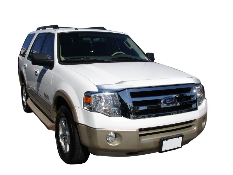 AVS 07-17 Ford Expedition Aeroskin Low Profile Hood Shield - Chrome