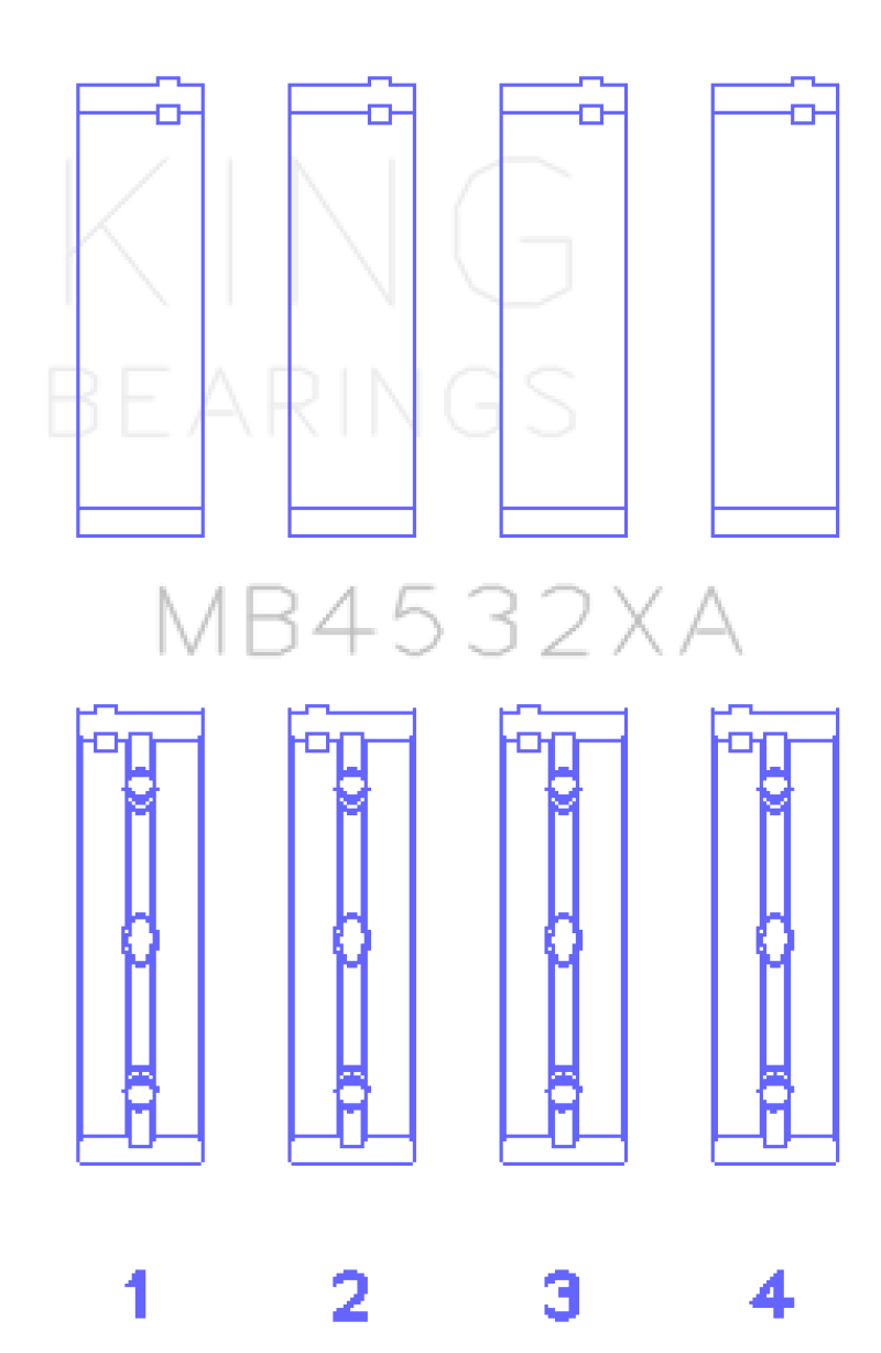 King Mercedes-Benz OM 642.822/36/910/20/30/70 Main Bearing Set