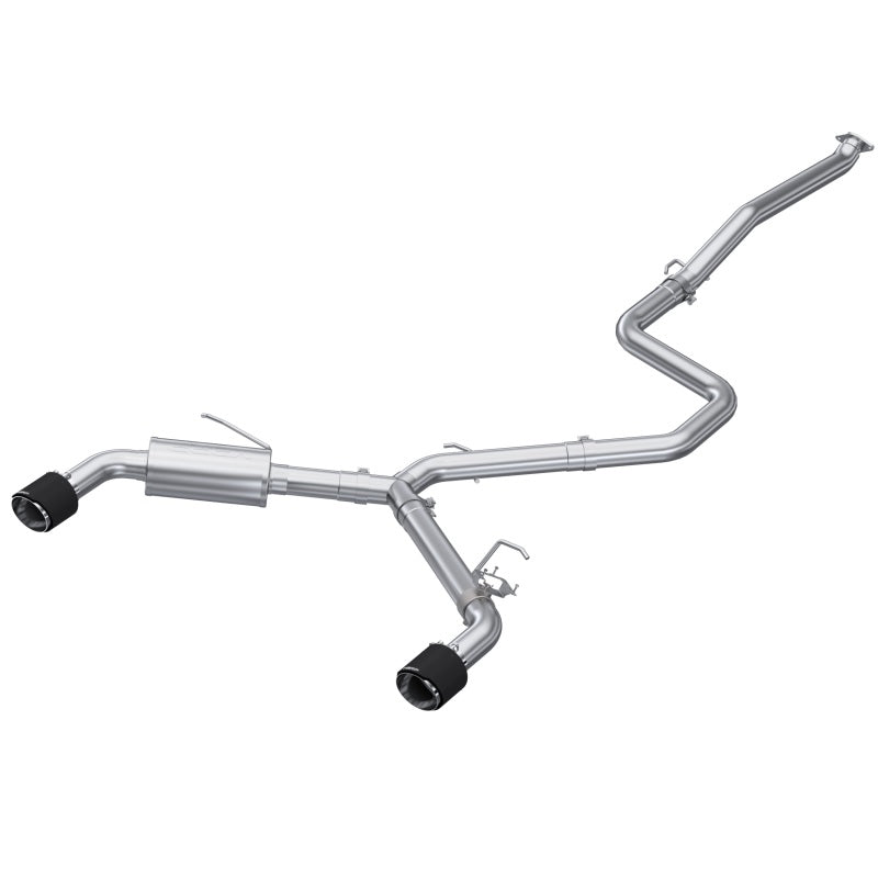 MBRP 22-23 Hyundai Elantra N 2.0L Turbo T304  5in OD CF Tips Dual Outlet 3in Cat Back Exhaust