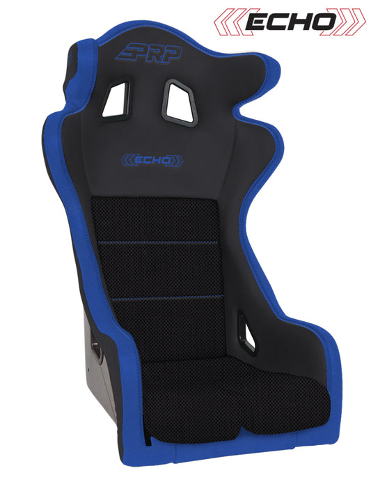 PRP Echo Composite Seat- Black/Blue (PRP Blue Outline/Delta Blue- Blue Stitching)