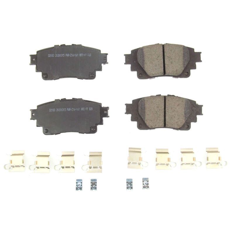 Power Stop 2019 Toyota Corolla Rear Z17 Evolution Ceramic Brake Pads w/Hardware