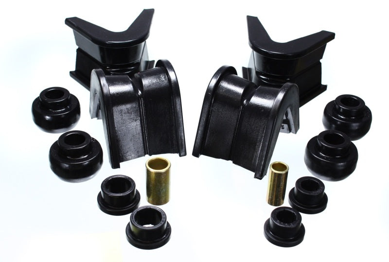 Energy Suspension 76-77 Ford Bronco/66-72 F-100/F-150 Black 7 Deg Offset Complete 14Pc C-Bushing Set