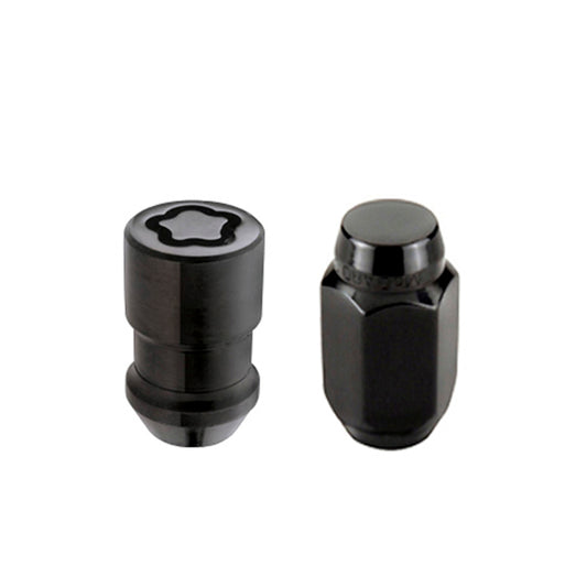 McGard 6 Lug Hex Install Kit w/Locks (Cone Seat Nut) 1/2-20 / 13/16 Hex / 1.5in. Length - Black