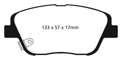 EBC 10-14 Hyundai Sonata 2.0 Turbo Yellowstuff Front Brake Pads