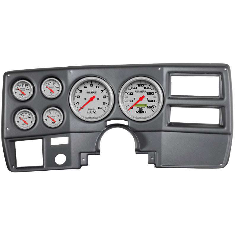 Autometer Ultra-Lite 73-83 Chevy Truck/Suburban Dash Kit 6pc Tach / MPH / Fuel / Oil / WTMP / Volt