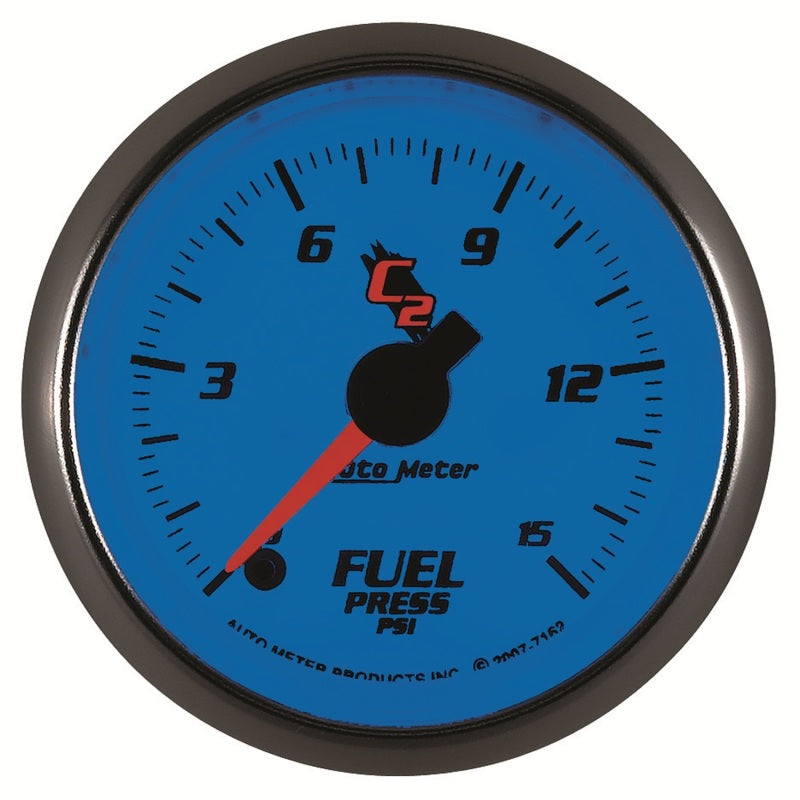 AutoMeter Gauge Fuel Pressure 2-1/16in. 15PSI Digital Stepper Motor C2