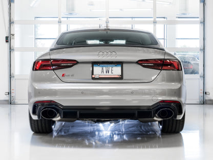 AWE Tuning Audi B9 RS 5 Sportback Touring Edition Exhaust-Non Resonated- Diamond Black RS Style Tips