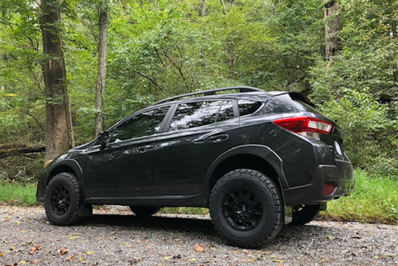 Rally Armor 18-23 Subaru Crosstrek Black Mud Flap w/Silver Logo (Front Only)