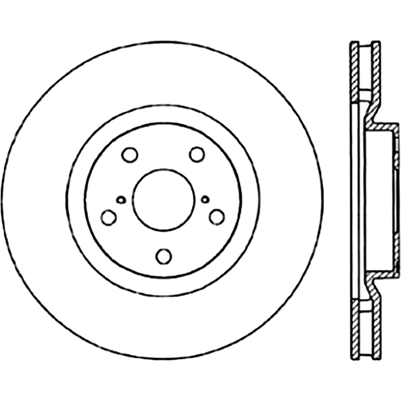 StopTech Power Slot 5/93-98 Supra Turbo Front Right SportStop CRYO Slotted Rotor